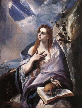 イエス Painting - マグダラのレン 1576 マニエリスム スペイン ルネサンス エル グレコ